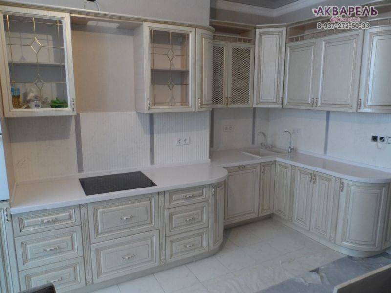 угловая кухня в пленке пвх в Сочи