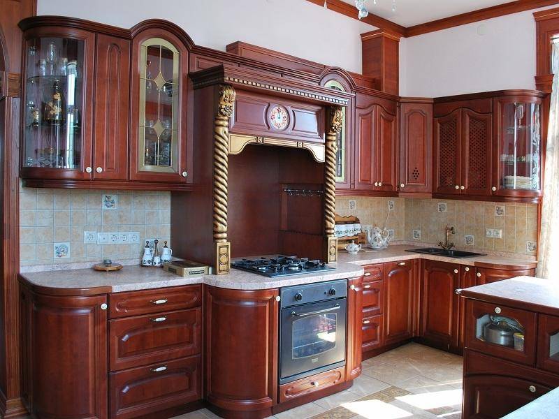 кухонный гарнитур береза цвет вишня в Сочи