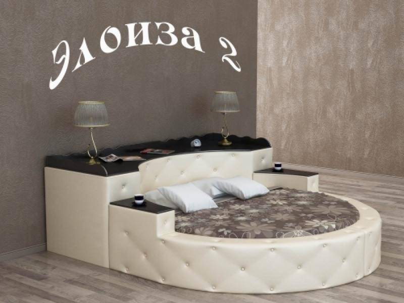 кровать элоиза 2 с мягким изголовьем кожа в Сочи