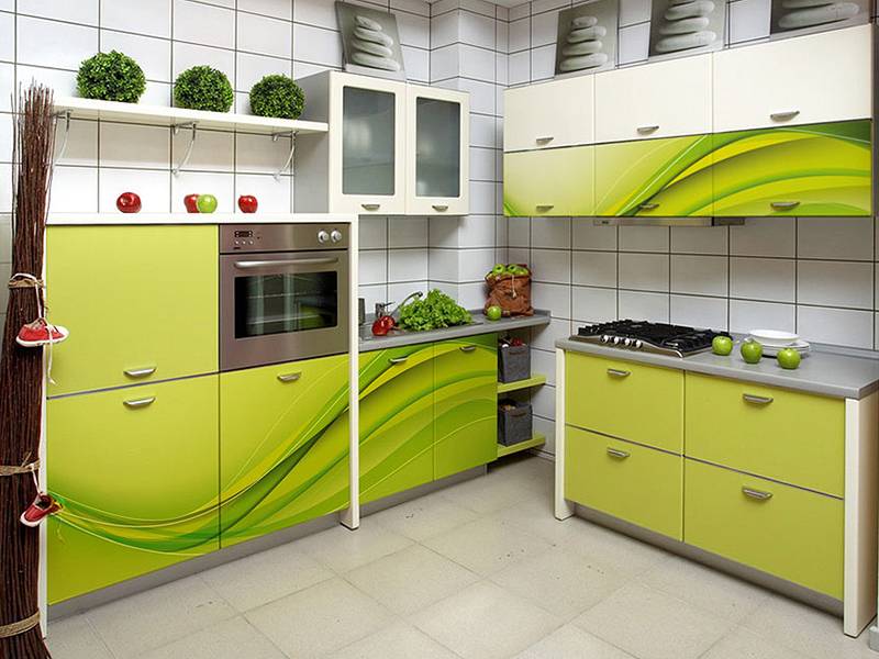 кухонный гарнитур угловой 8 фотопечать в Сочи