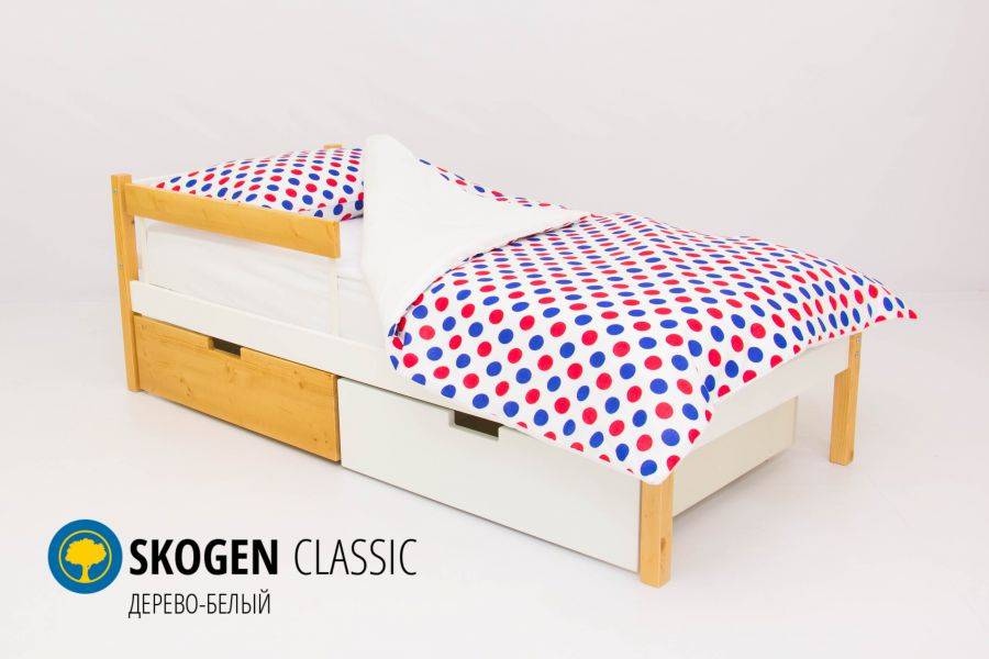 детская кровать skogen classic дерево-белый в Сочи