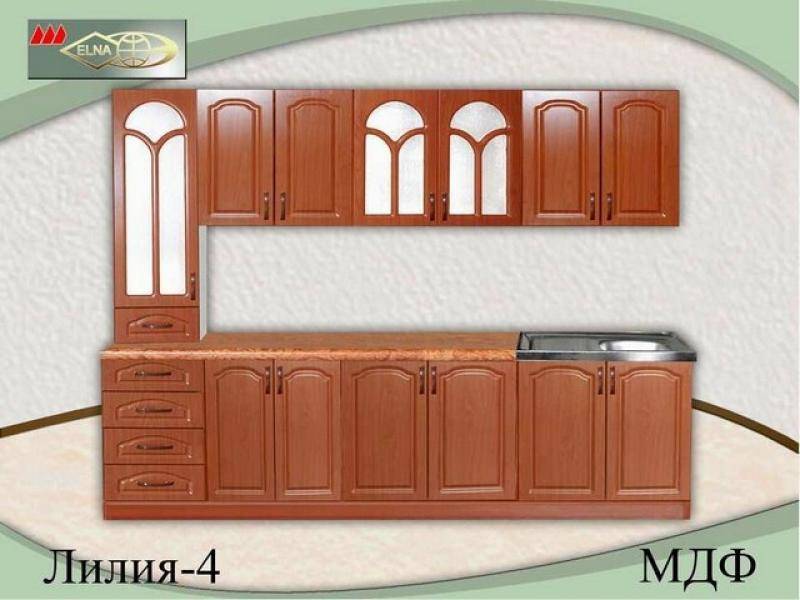 кухня прямая лилия 4 (мдф) в Сочи