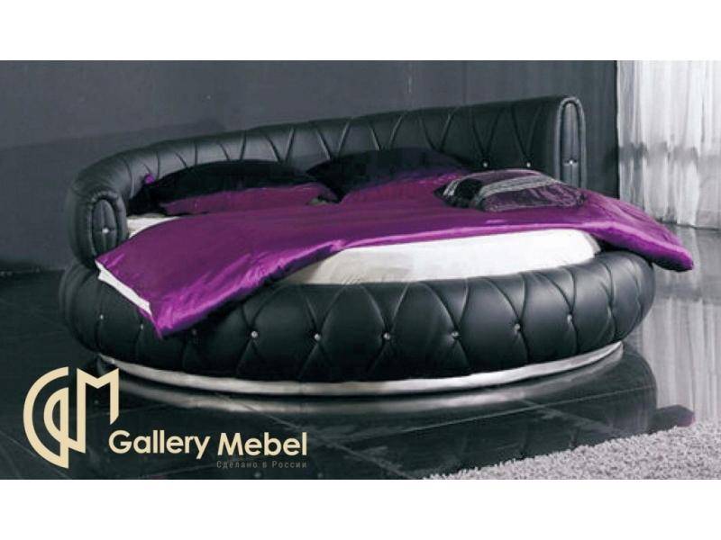 черная кровать letto rotondo 02 в Сочи
