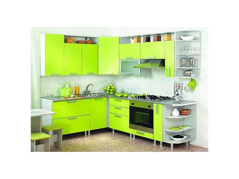 угловая яркая кухня 19 в Сочи