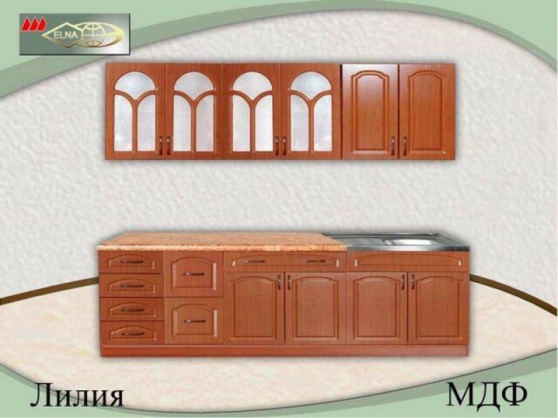 кухня прямая лилия (мдф) в Сочи