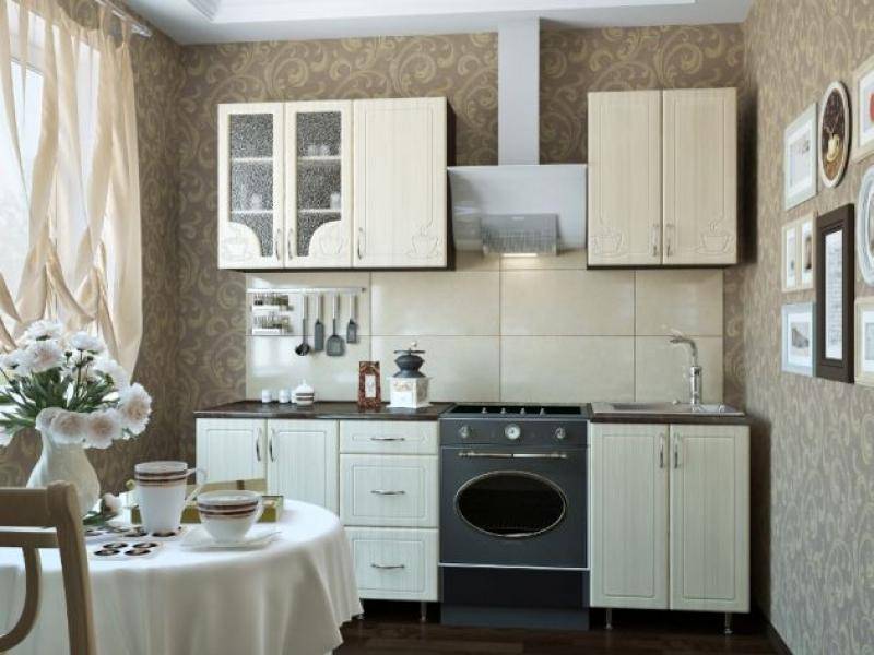 кухонный гарнитур прямой кофе в Сочи
