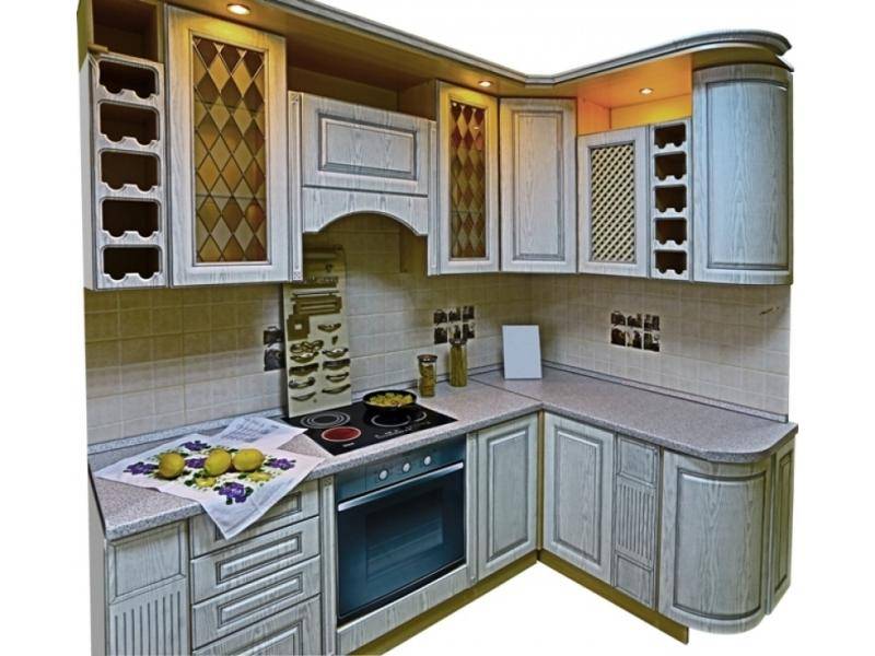 кухня угловая патина серебро в Сочи