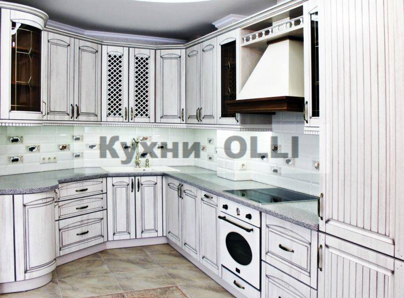 кухня мдф в пленке пвх с патиной в Сочи