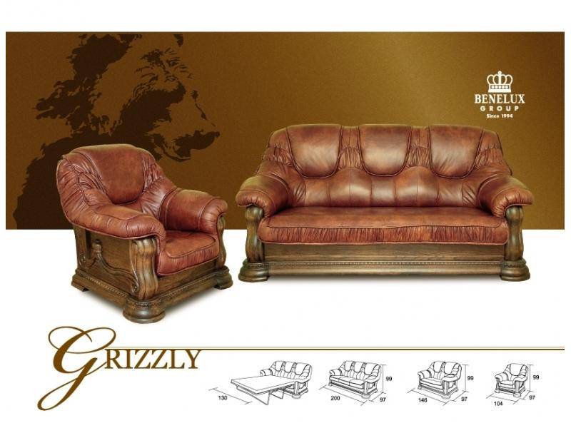 кожаный диван grizzly в Сочи