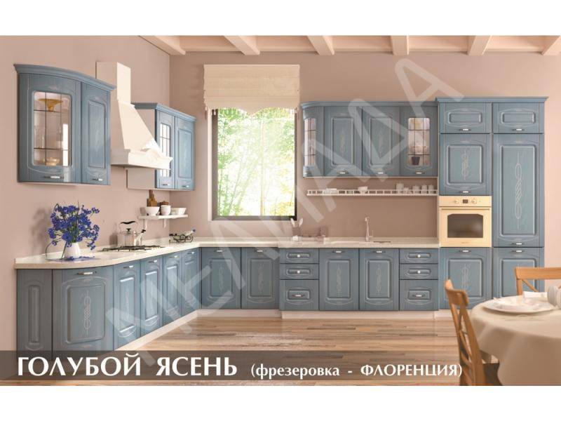 кухня голубой ясень в Сочи