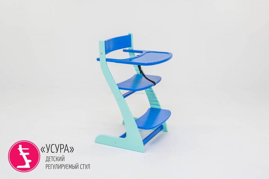 детский растущий регулируемый стул усура мятно-синий в Сочи