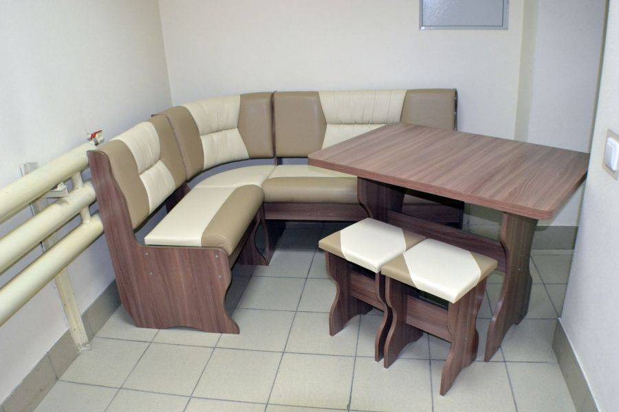 кухонный уголок уют 2, ясень шимо темный, к/з капучино + молочный в Сочи