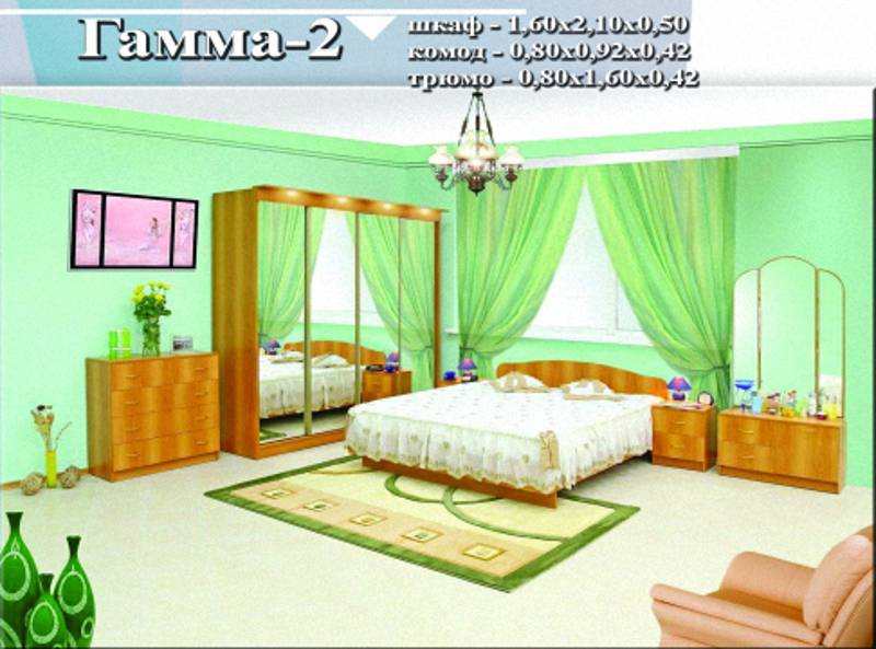 спальный гарнитур «гамма 2» в Сочи