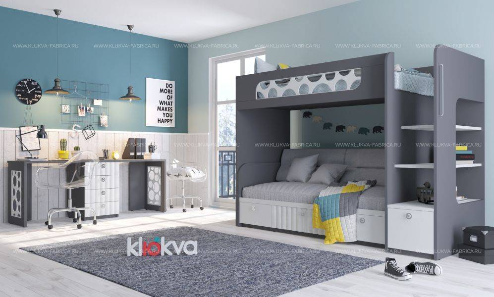 детская вельвет velvet с двухъярусной кроватью в Сочи