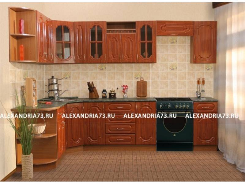 кухня угловая александрия плюс с радиусом открытым в Сочи