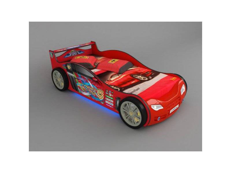 кровать машина rх800 night light red (190*90) в Сочи