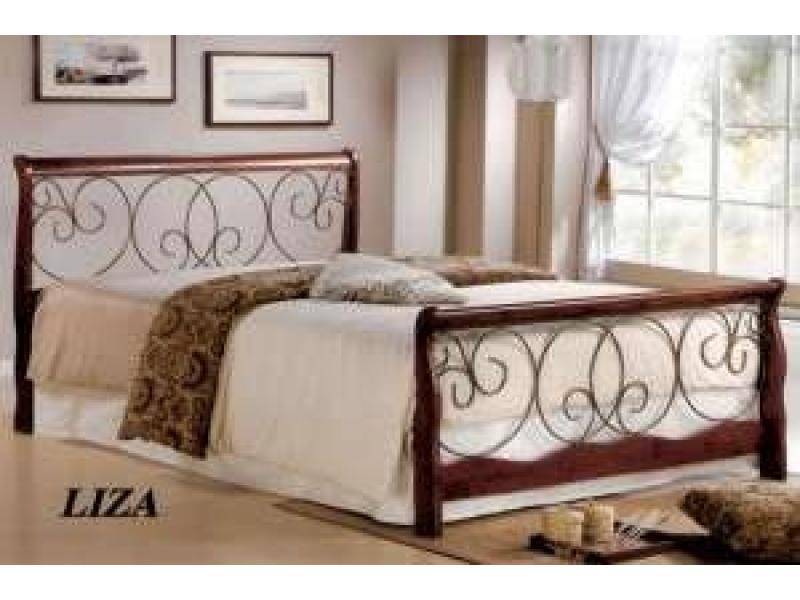 кровать wf liza (160*200) walnut/rusty black в Сочи