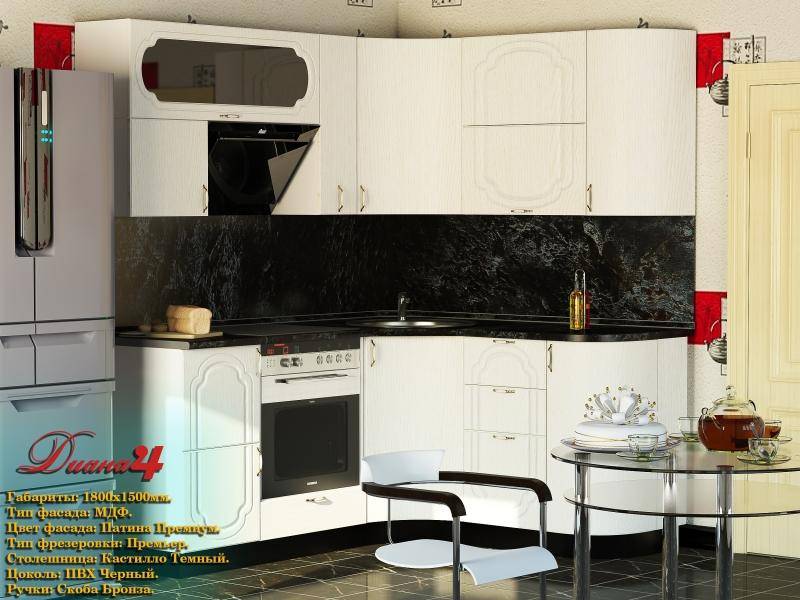 угловая кухня диана 4 в Сочи