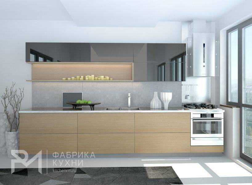 акриловая кухня графит в Сочи