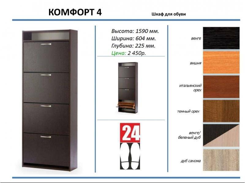 шкаф для обуви комфорт 4 в Сочи