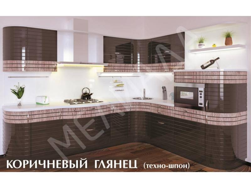 кухня коричневый глянец в Сочи