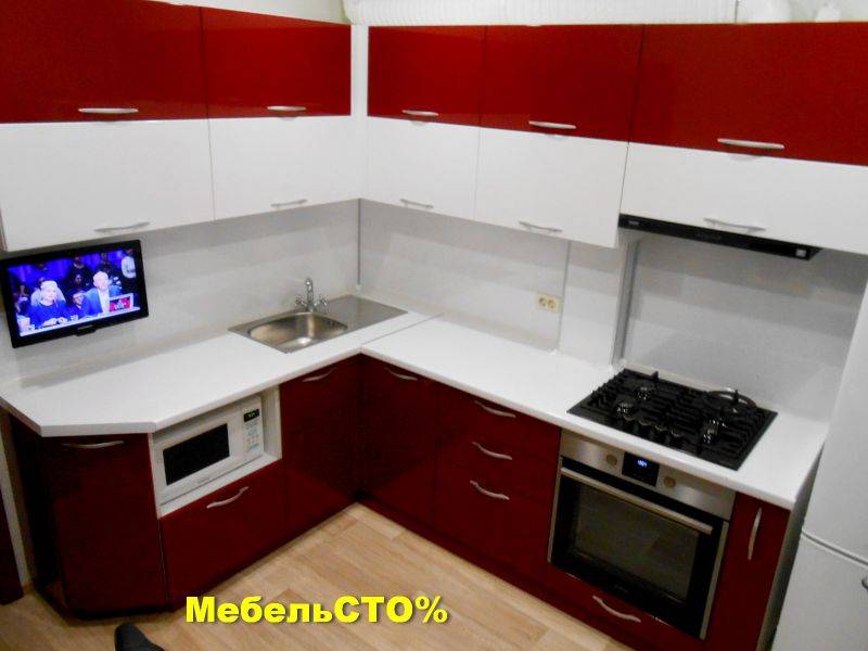 кухонный гарнитур гранат глянец в Сочи