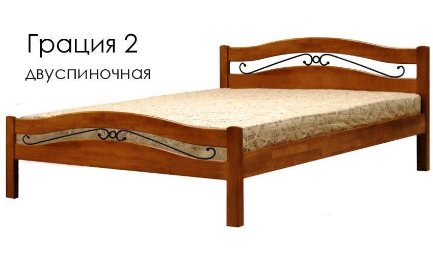 деревянная кровать грация 2 двуспиночная в Сочи