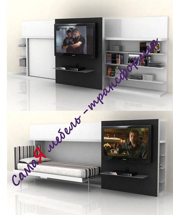 откидная односпальная кровать с tv в Сочи