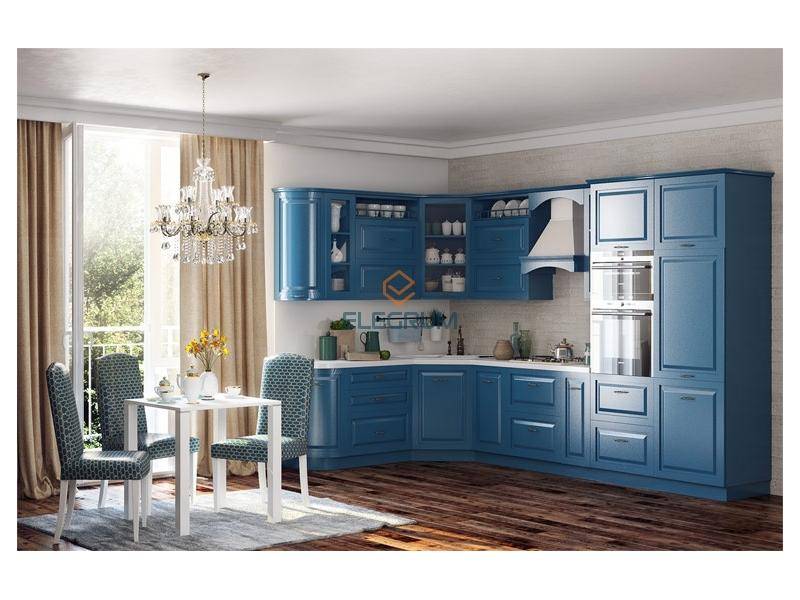 синяя кухня genoa крашеный mdf в Сочи