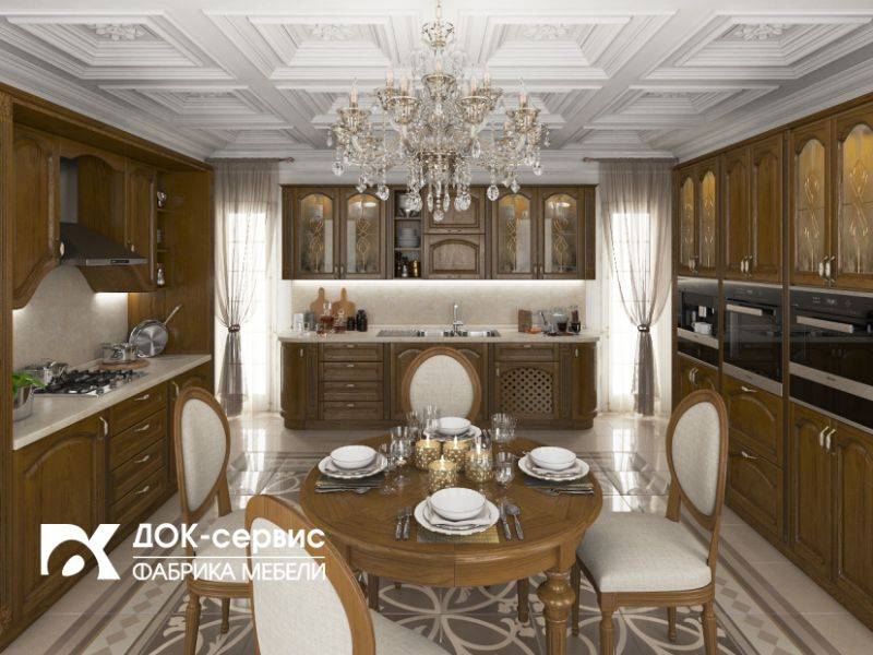 кухня угловая из массива классическая в Сочи