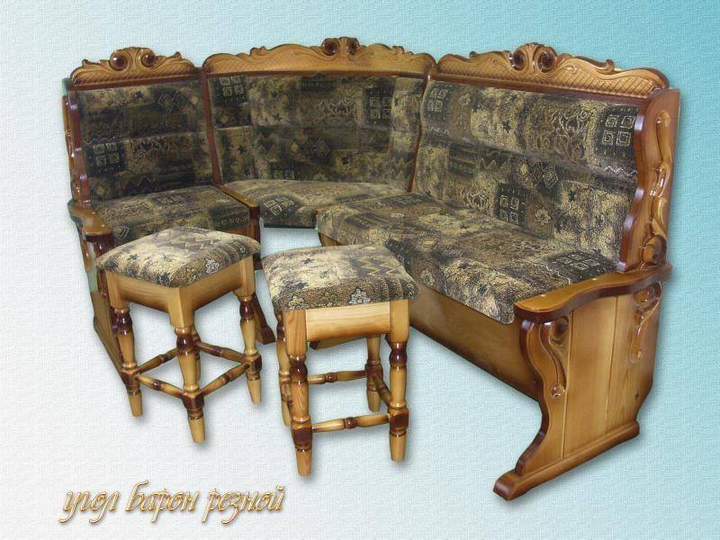 кухонный уголок барон резьба в Сочи