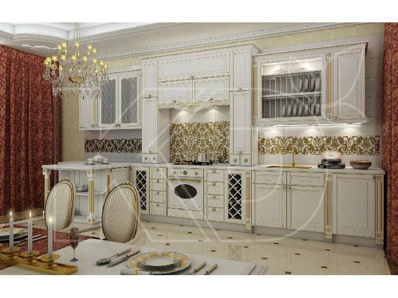 кухня виконт белый из массива бука в Сочи