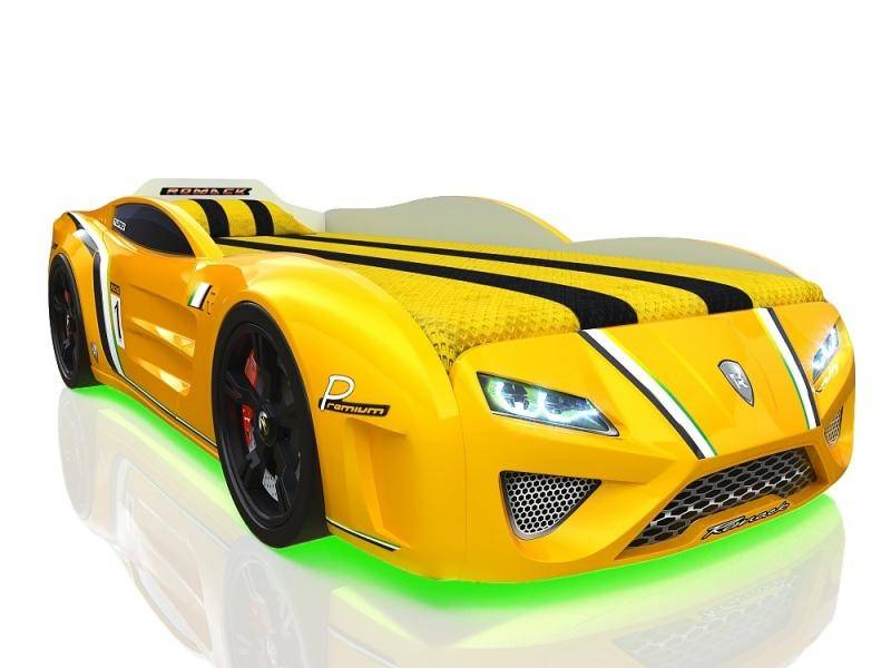кровать-машина sportline жёлтая в Сочи