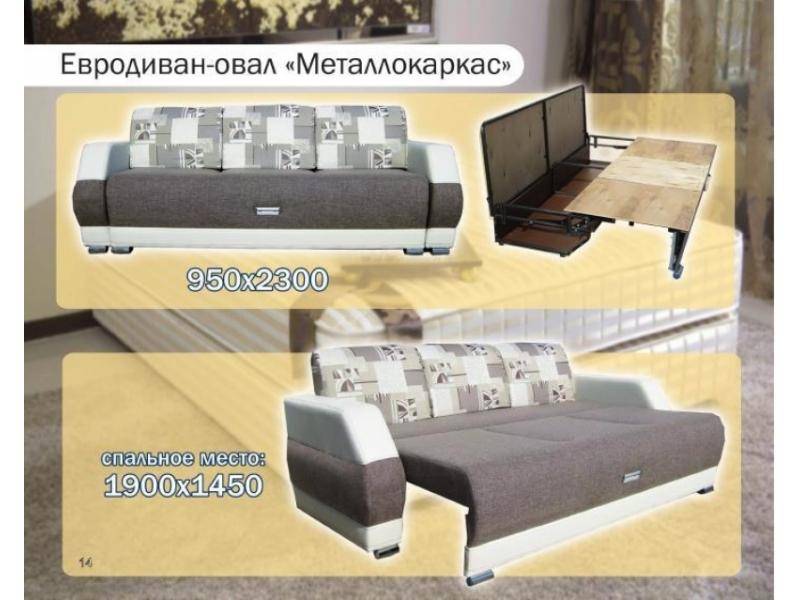 диван прямой металлокаркас овал в Сочи