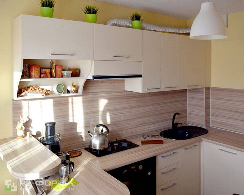 бежевая кухня 036 в Сочи