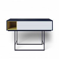 консоль с ящиками на металлических ножках темно-серая quadro new в Сочи