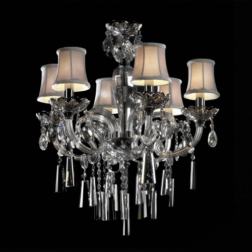 люстра md102743-6a от illuminati прозрачная/бежевая/ хром в Сочи