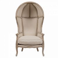 кресло с капюшоном versailles chair бежевый лен в Сочи