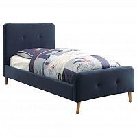 кровать button tufted flannelette navy 140х200 в Сочи