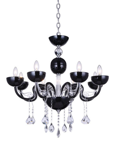 подвесная люстра crystal lux luccila sp8 черная в Сочи