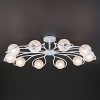 потолочная люстра eurosvet camomile 70089/10 белый с серебром в Сочи