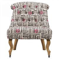 кресло amelie french country chair с принтом надписи в Сочи
