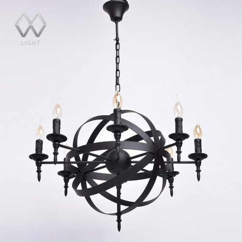 подвесная люстра mw-light замок 249017208 черная в Сочи