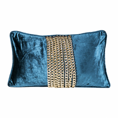 декоративная подушка disco с цепочками бирюзовый в Сочи