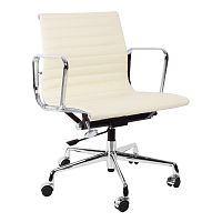 кресло eames style кремовая кожа в Сочи