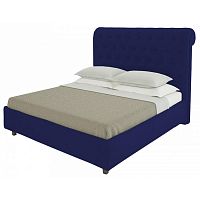 кровать двуспальная 180х200 синяя из велюра sweet dreams в Сочи