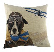 подушка с собакой-пилотом doggie fighters blue в Сочи