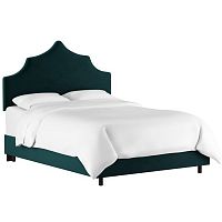 кровать двуспальная 180х200 зеленая camille light peacock velvet в Сочи