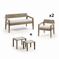 комплект мебели pack 616 climby 2 стола + 2 кресла + скамейка от la forma (ex julia grup) в Сочи