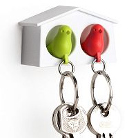 держатель+брелок для ключей двойной mini sparrow зеленый-красный в Сочи